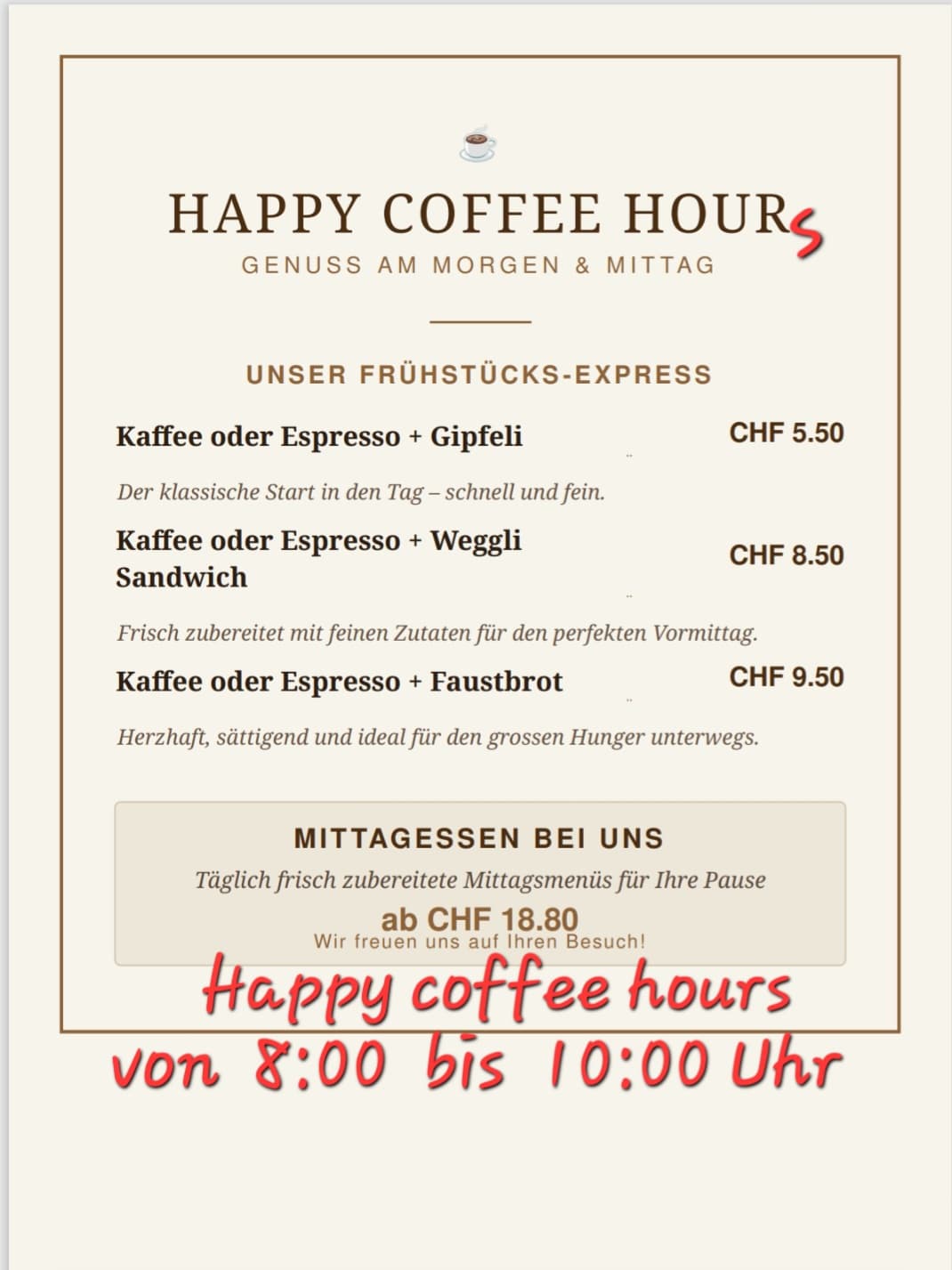 Happy Coffee Hours